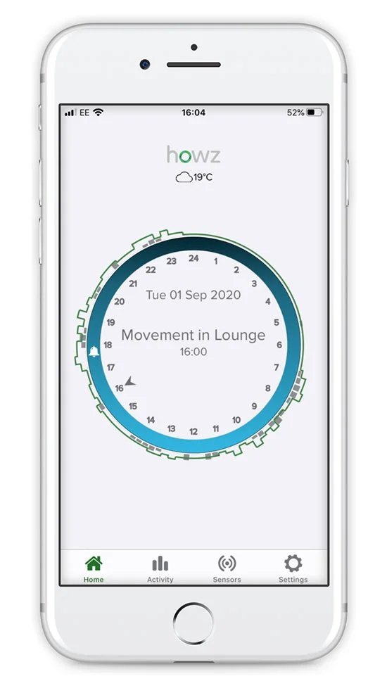 phone The Howz app home screen